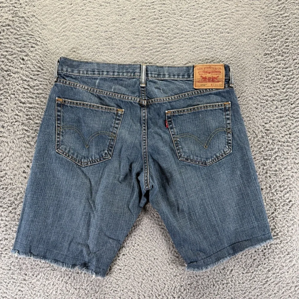 VTG Levi's 559 Shorts Mens 33 Blue Cotton Denim Bermuda Relaxed Fit Jorts Retro